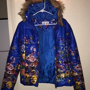 JOHN + JENN FLORAL PUFFER JACKET